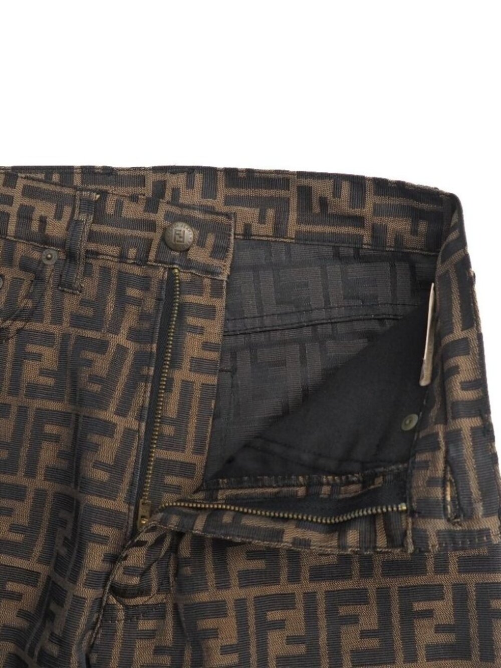 Fendi Vintage Pants 40 Zucca Tapered - Picture 5 of 9